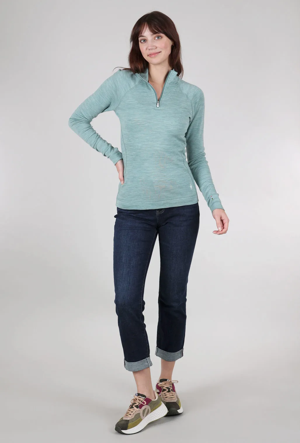 1/4-Zip Classic Thermal Base Layer, Arctic Green Heather