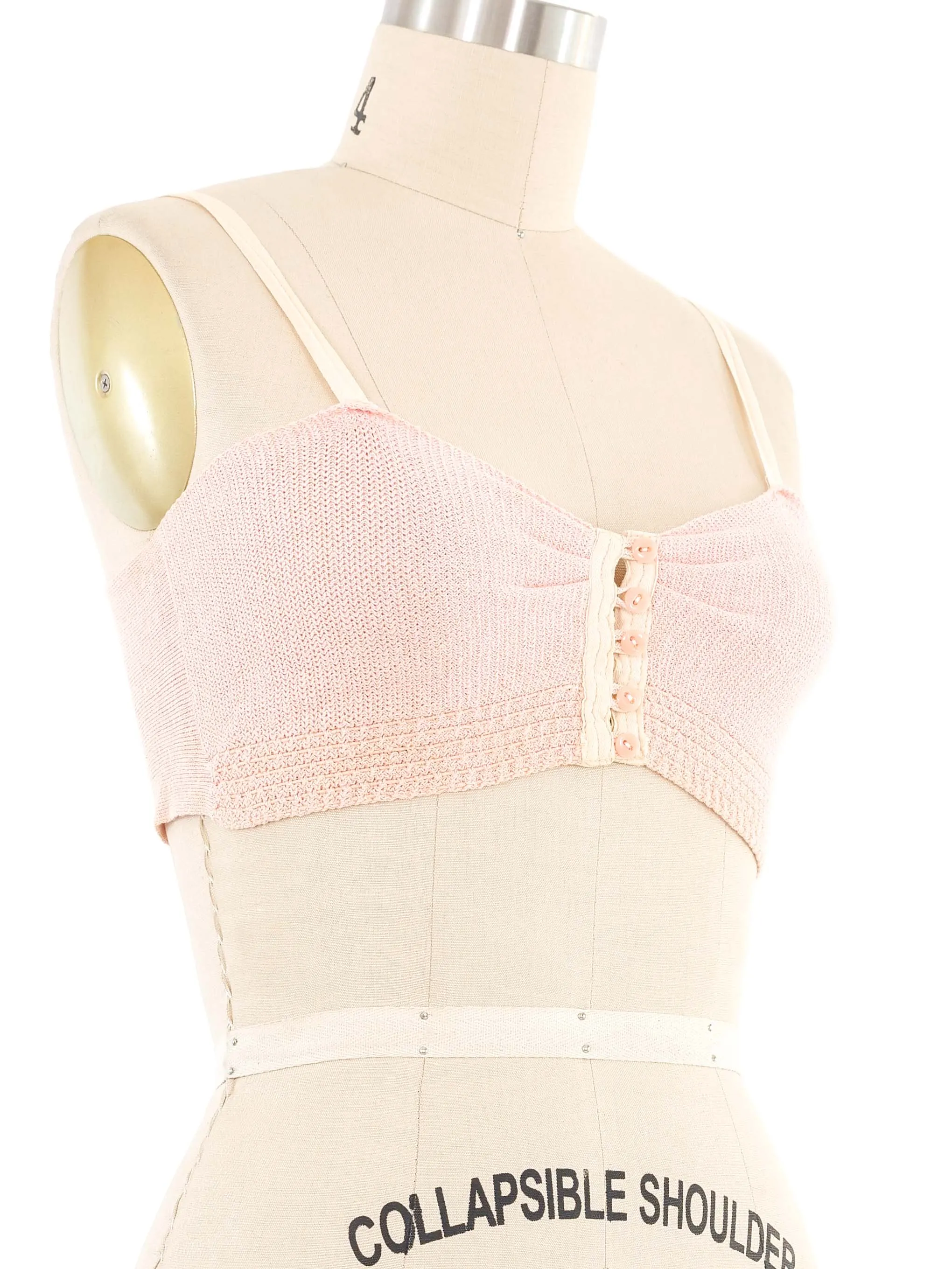 1930s Peach Knit Bra