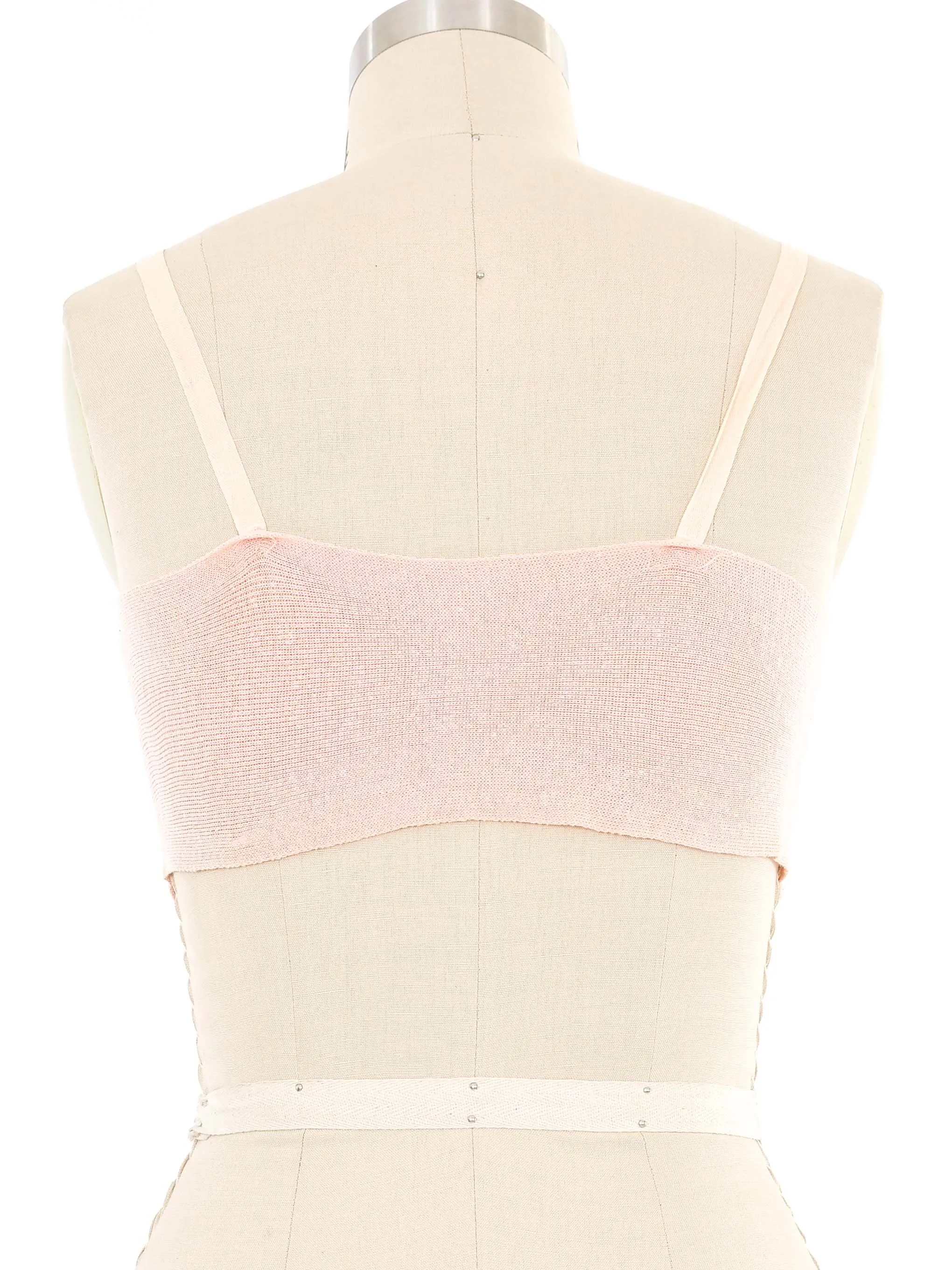 1930s Peach Knit Bra