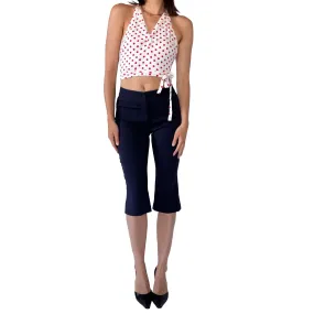 2000s Navy Capri Flares (XS)