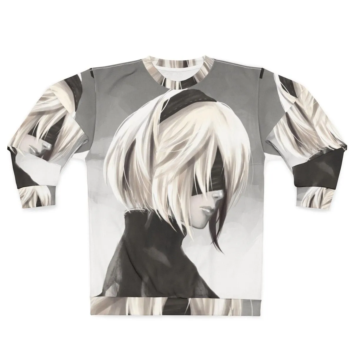 2B Nier Automata Sweatshirt - Fanart Digital Illustration