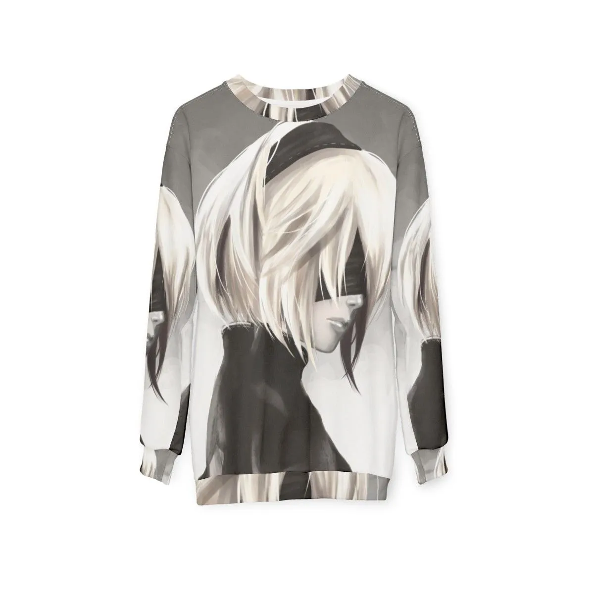 2B Nier Automata Sweatshirt - Fanart Digital Illustration