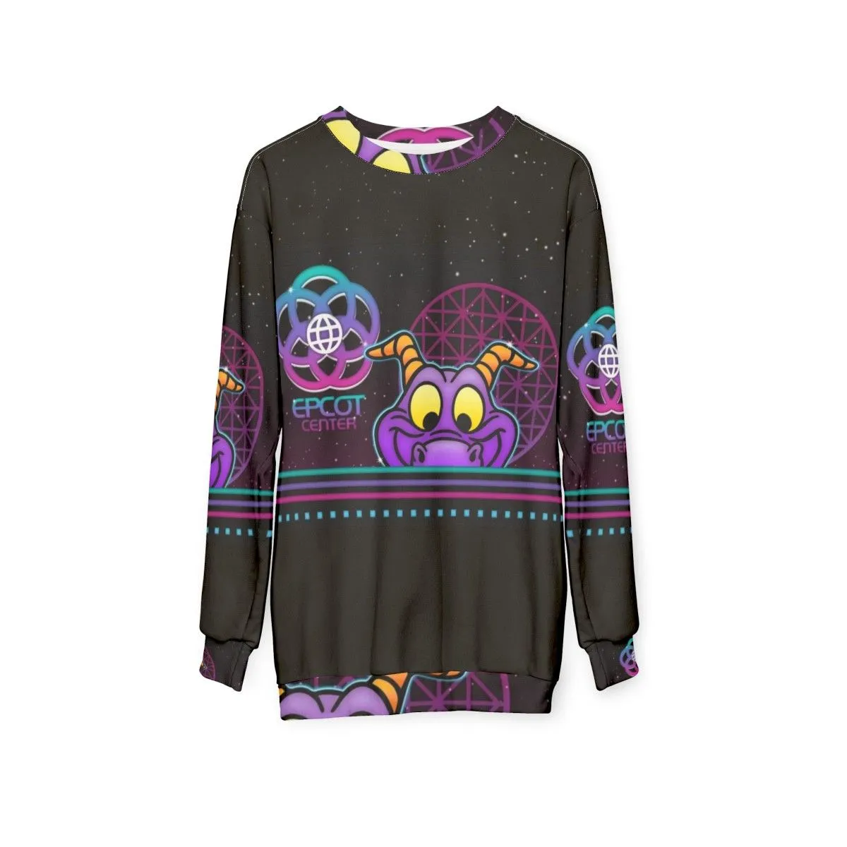 80s Glow Figment Disney Sweatshirt