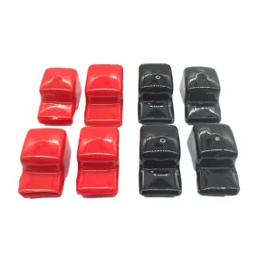 8Pcs Square Red&Black Insulation Terminal Covers Perfect for Lifepo4 Cells