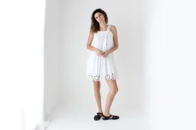 90s Cotton 'Paper Cut Out' Voluminous Trapeze Mini