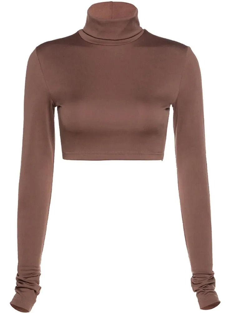 A&A Essentials Turtleneck Crop Top