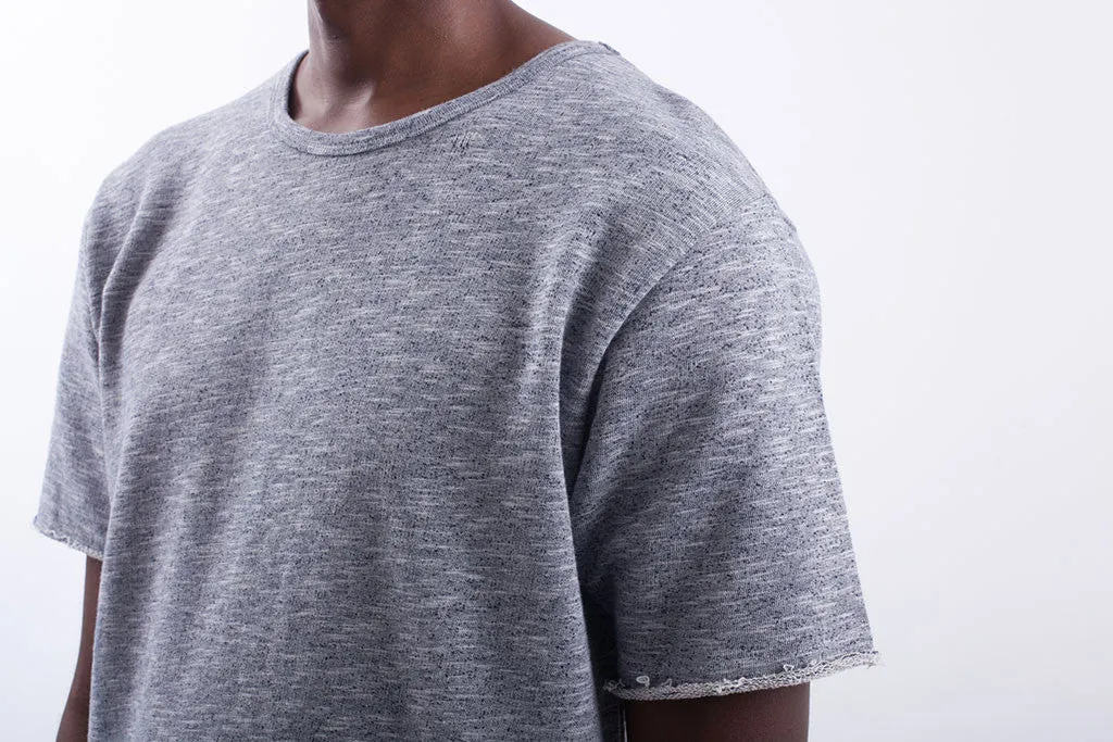 Akomplice VSOP- Guadi Men's Raw CutTee, Heather Grey/Blue
