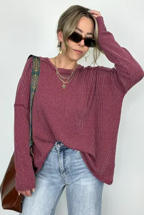 Amirah Rib Knit Long Sleeve Stitch Top