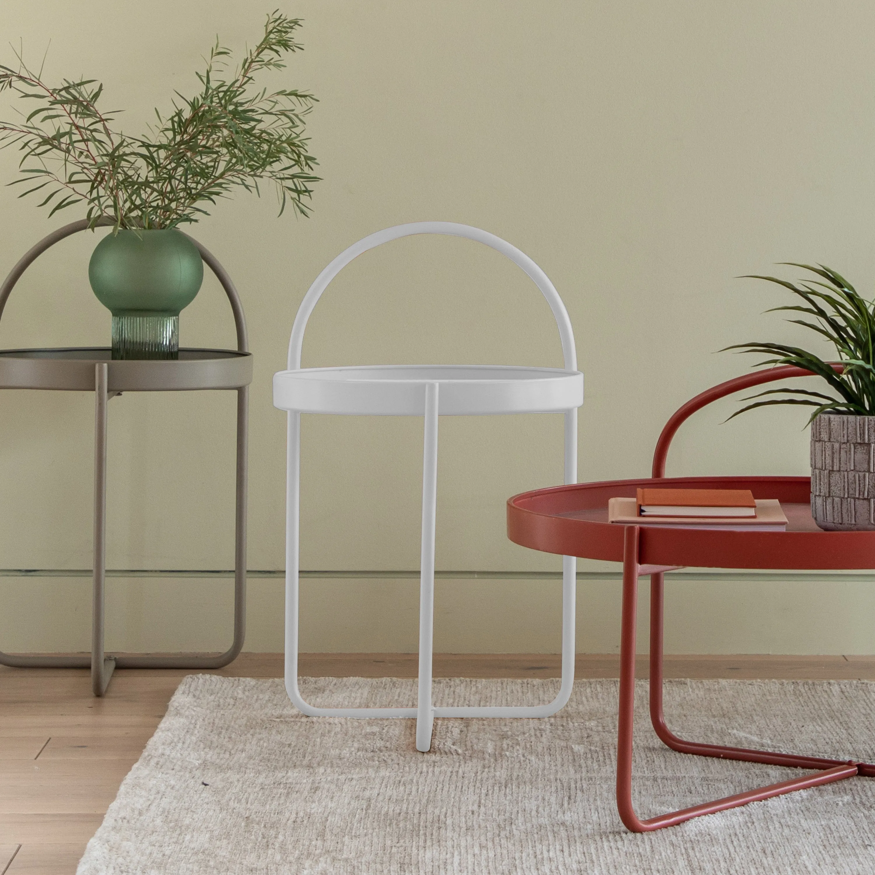 Amos Melbury Side Table White