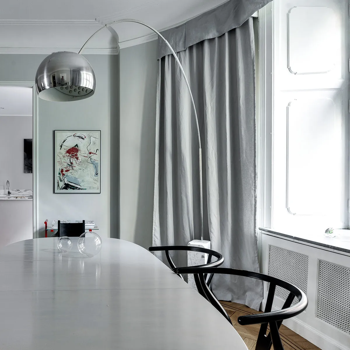 Arco Floor Lamp with Marble Base