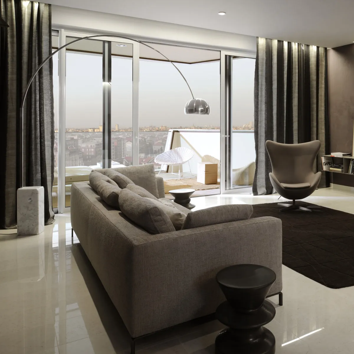 Arco Floor Lamp with Marble Base