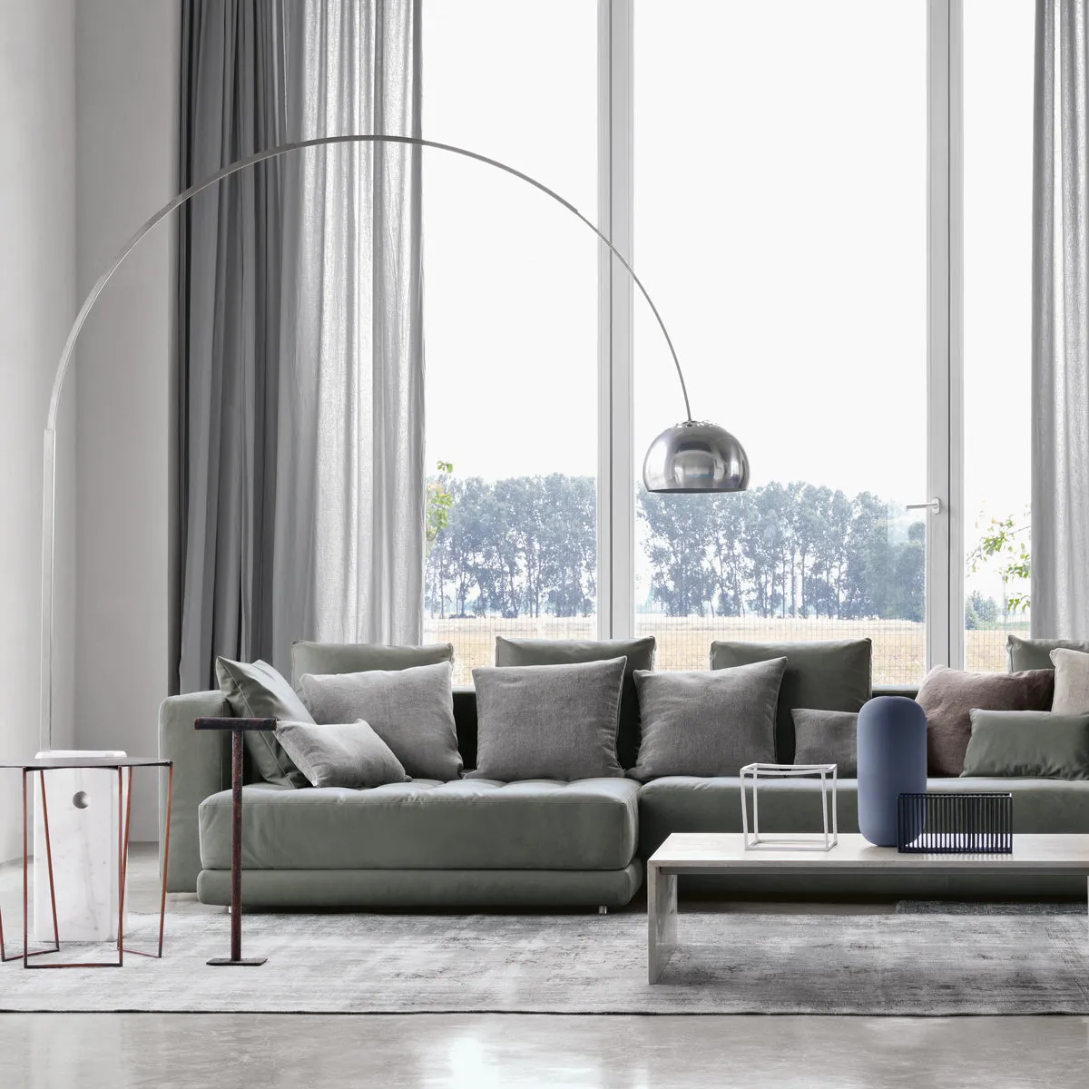 Arco Floor Lamp with Marble Base