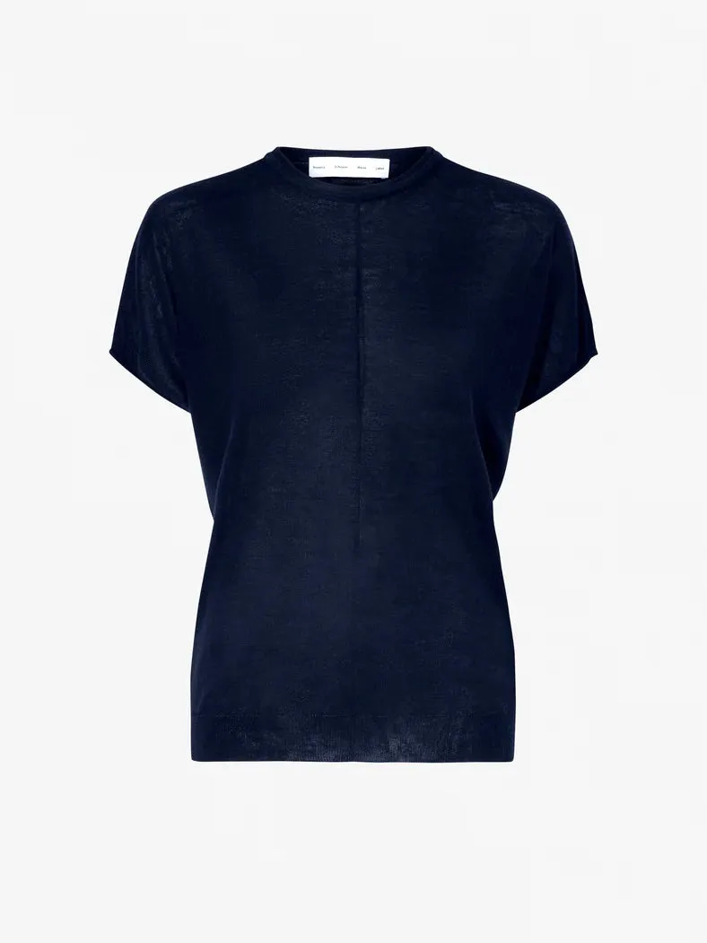 Ares Top in Lightweight Cashmere - navy