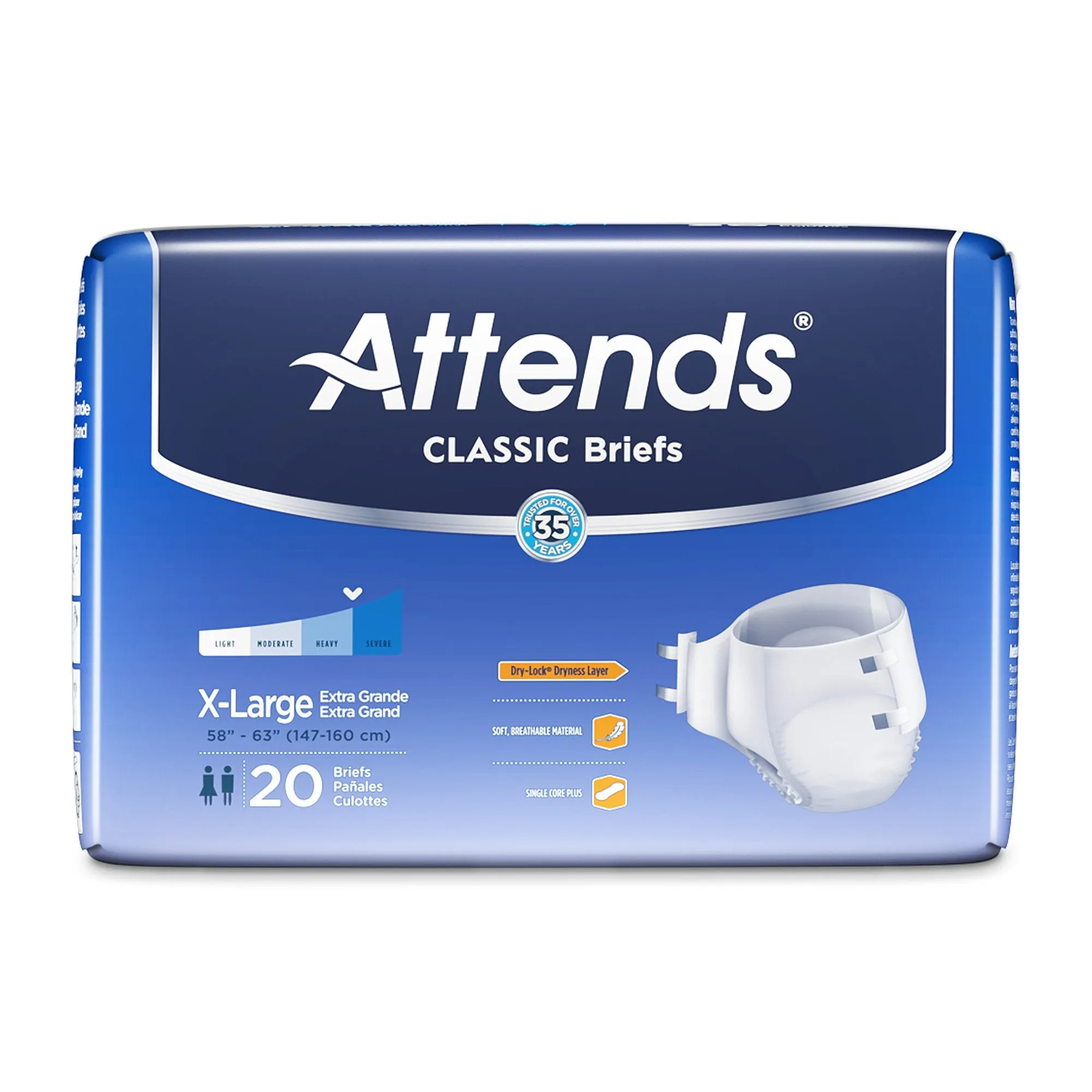 Attends® Classic Briefs, X-Large