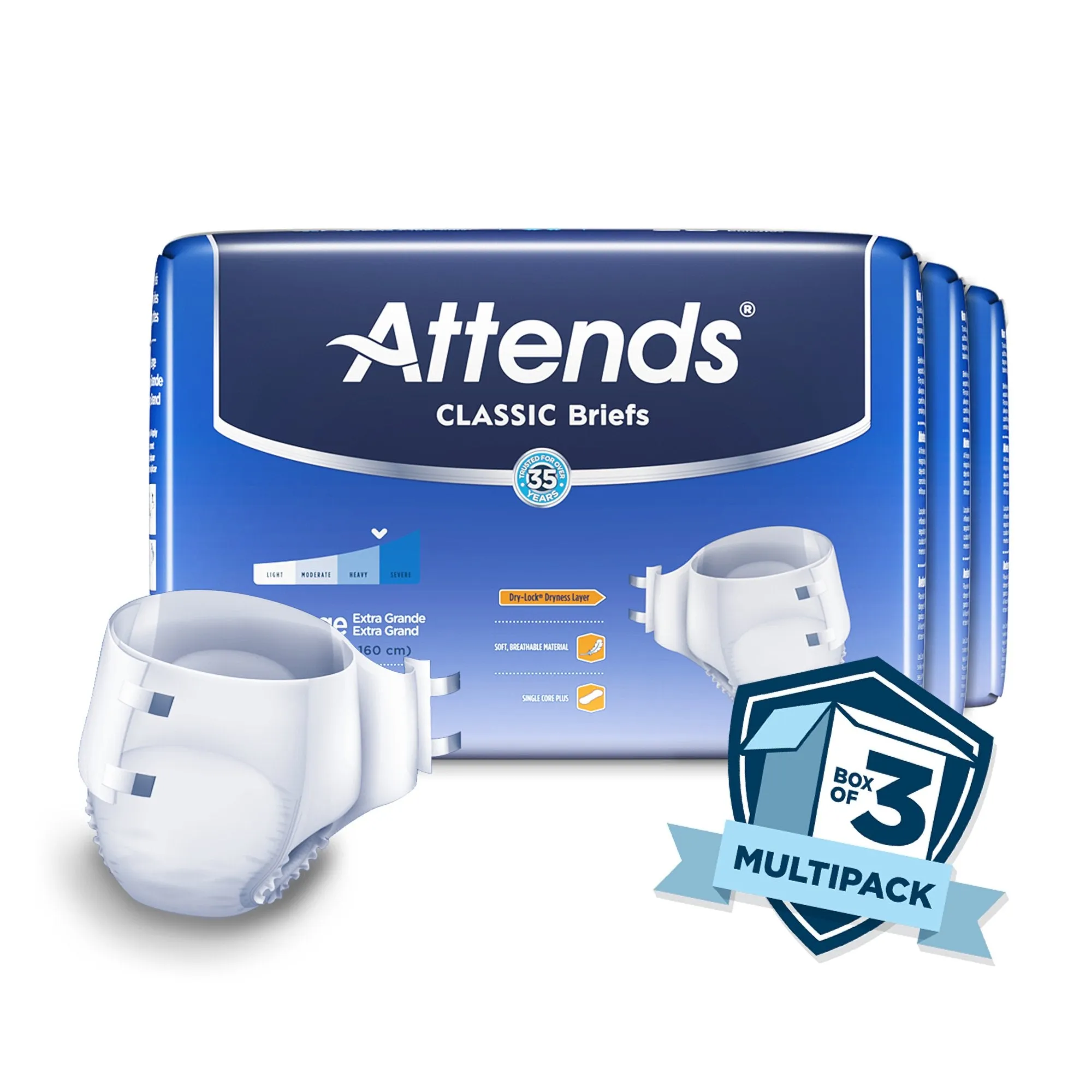 Attends® Classic Briefs, X-Large