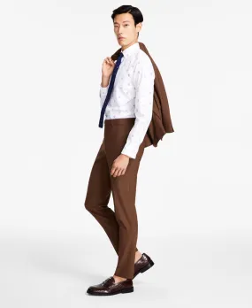 Bar Iii Mens Slim fit Dress Pants Pants 33 / 32 Brown Rust Copper Solid Stretch