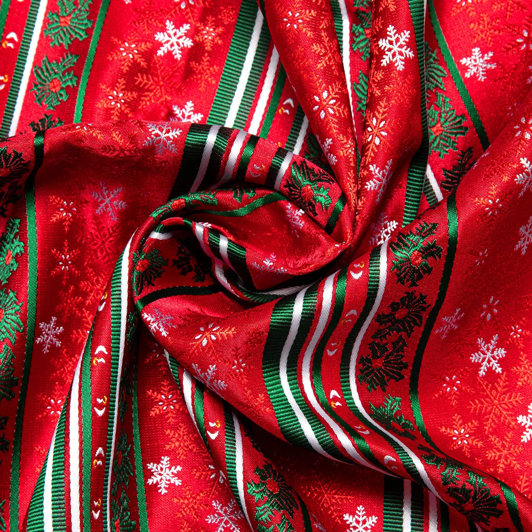 Barry Wang Red Scarf Christmas Red White Snowflake Pattern Winter Scarf