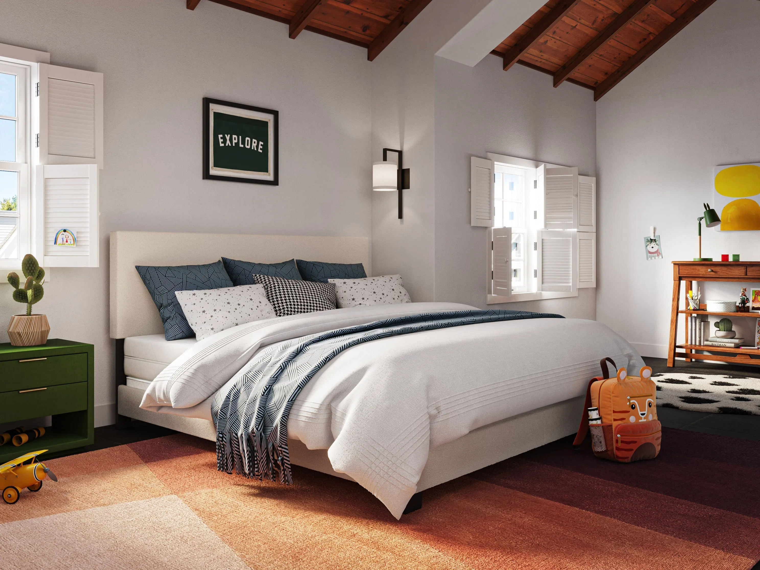 Boucle King Bed
