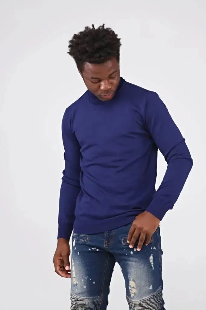 Bp Men Slim Fit Turtleneck Navy