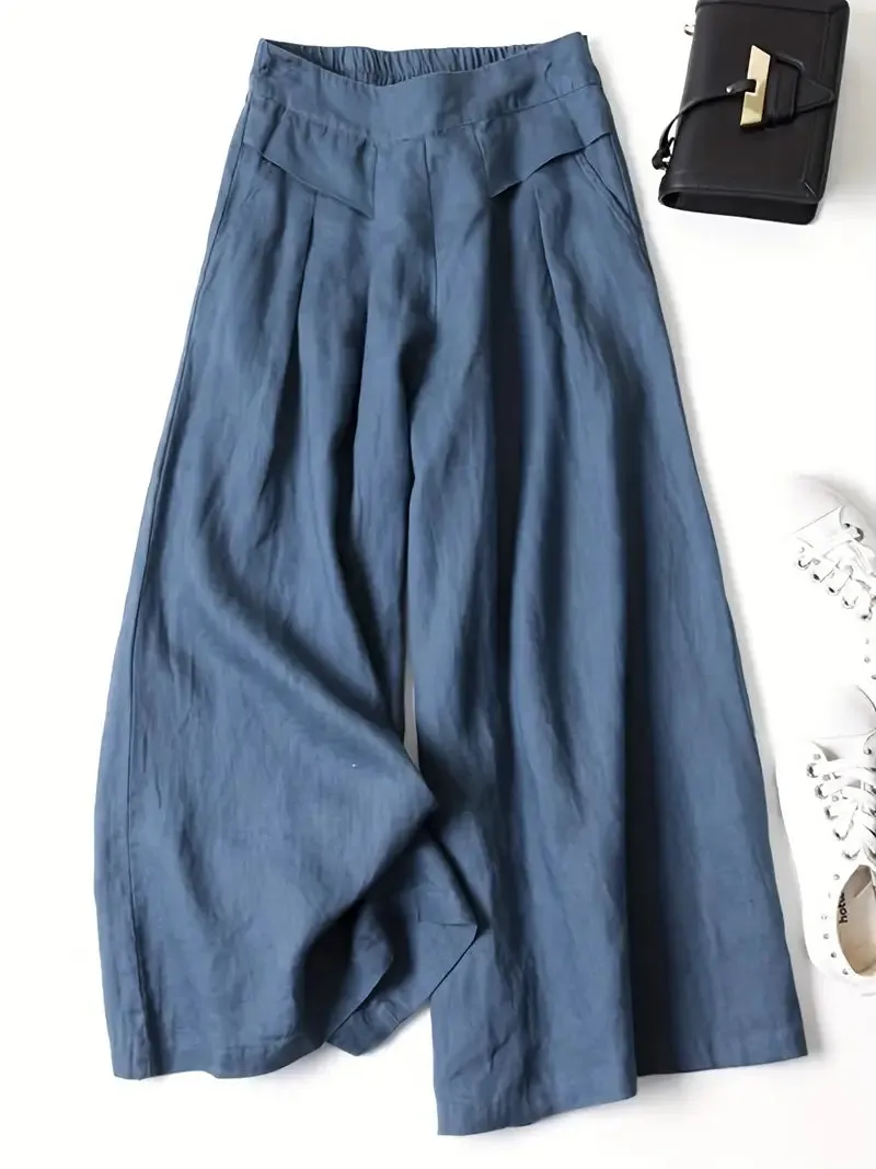 Brit & Boho™ I Gennie Solid Wide Leg Pants