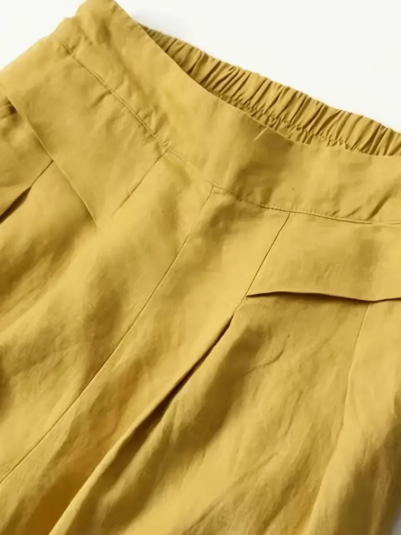 Brit & Boho™ I Gennie Solid Wide Leg Pants