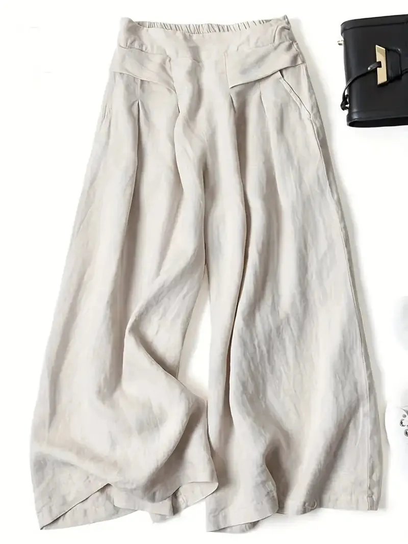 Brit & Boho™ I Gennie Solid Wide Leg Pants