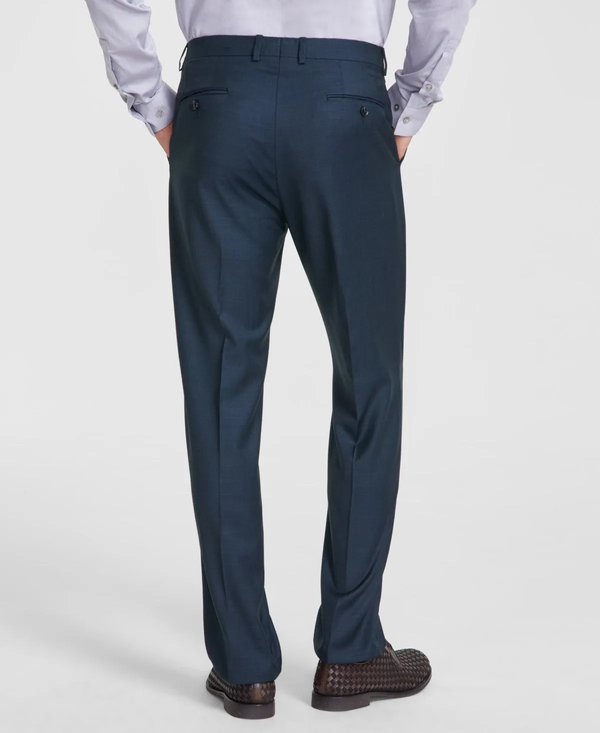 Calvin Klein Mens Slim fit Dress Pants 34 / 30 Green Solid Stretch