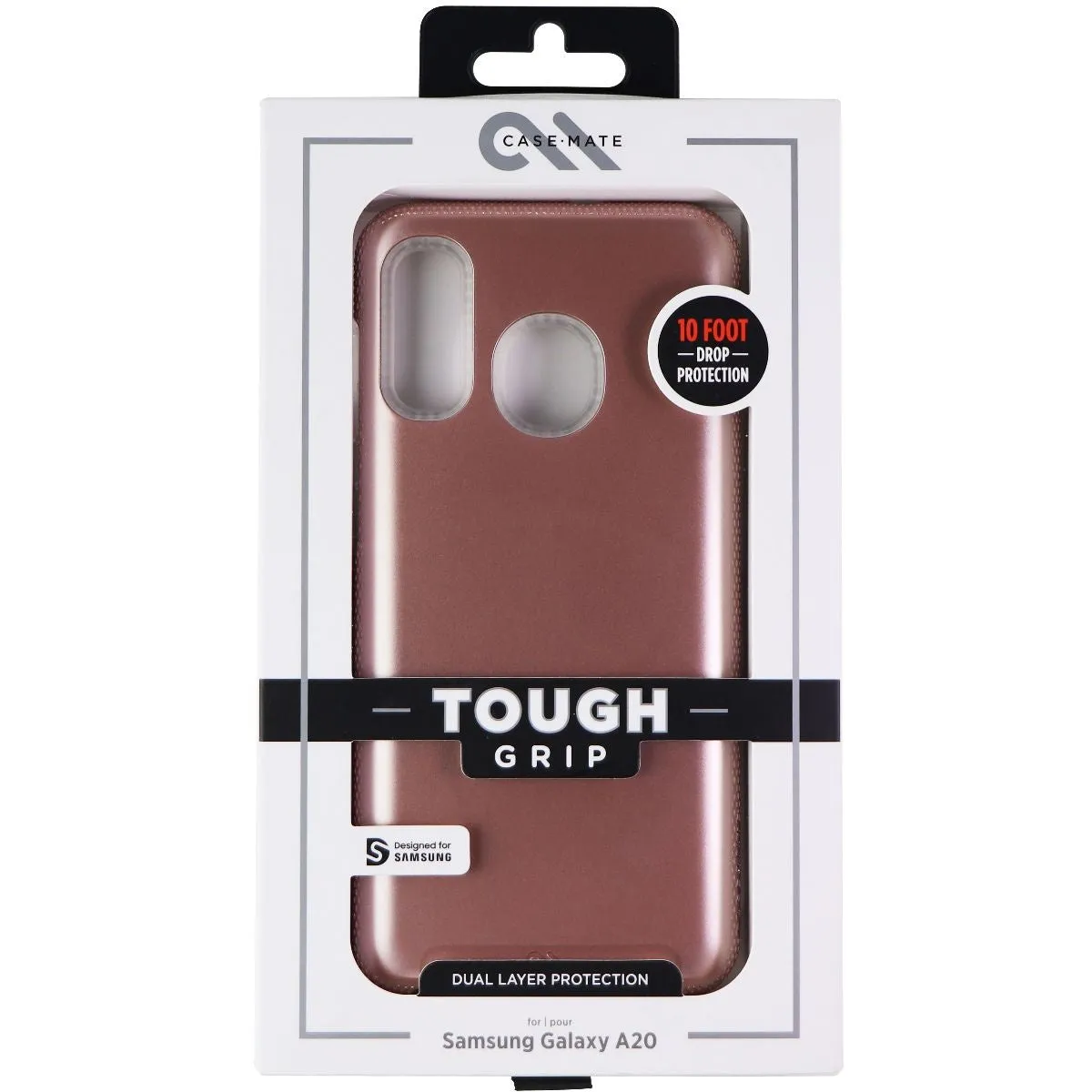 Case-Mate Tough Grip Dual Layer Case for Samsung Galaxy A20 - Rose Gold