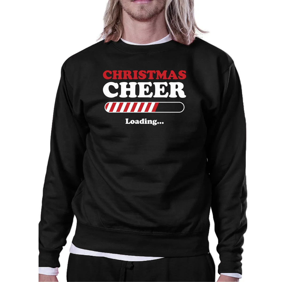 Christmas Cheer Loading Sweatshirt Winter Pullover Fleece Sweater