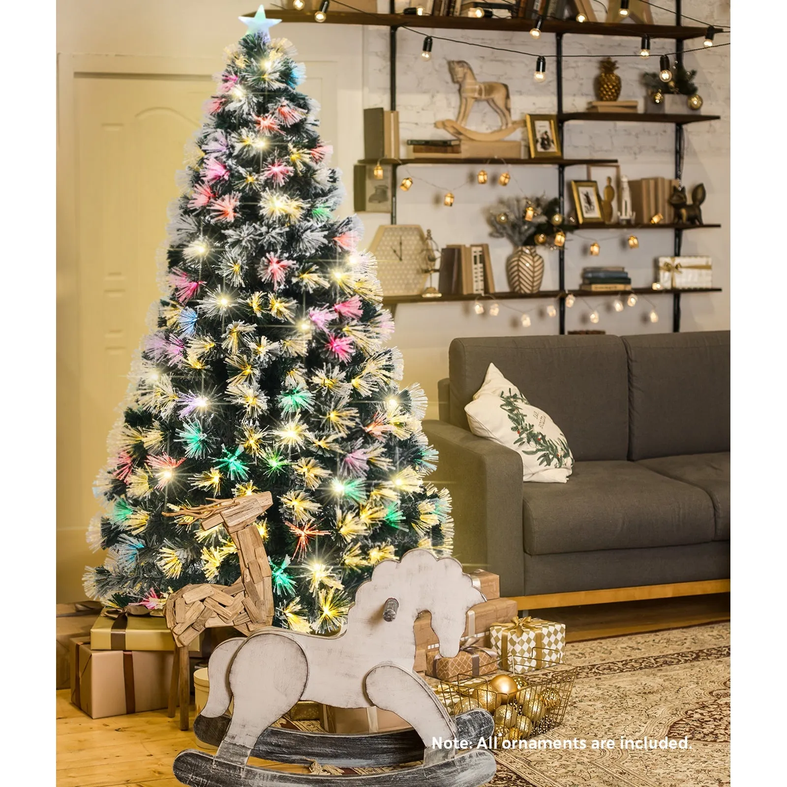 Christmas Tree 1.8M 6FT Xmas trees Fibre Optic Multi Colour LED Light