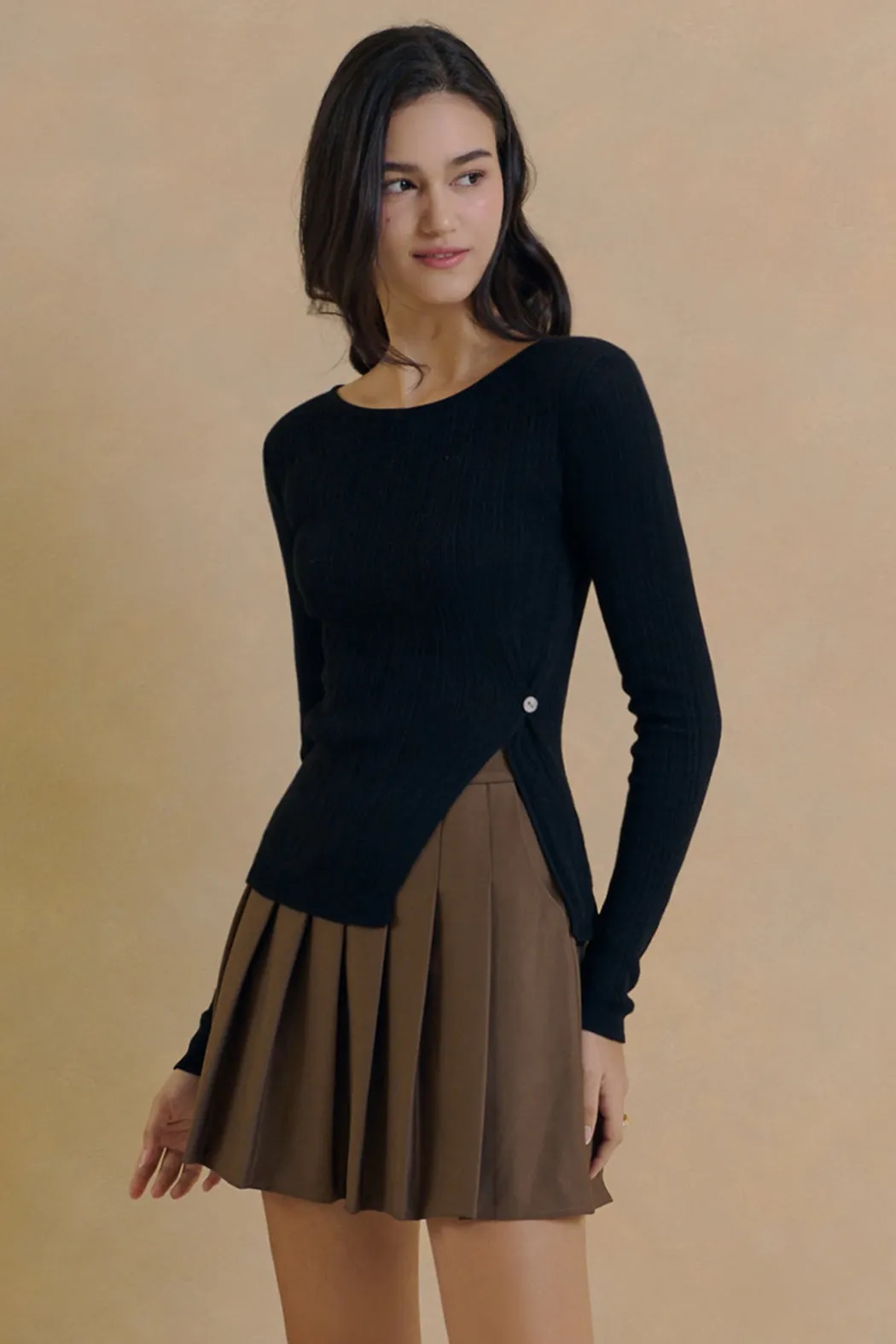 City girl vibe knit long sleeves