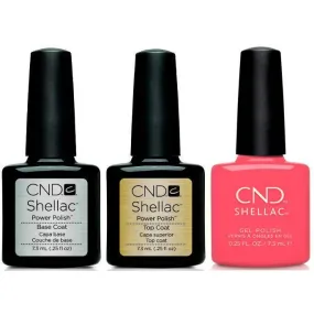 CND - Shellac Combo - Base, Top & Beach Escape