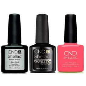 CND - Shellac Xpress5 Combo - Base, Top & Beach Escape (0.25 oz)