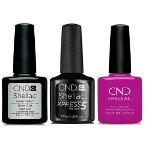 CND - Shellac Xpress5 Combo - Base, Top & Rooftop Hop (0.25 oz)