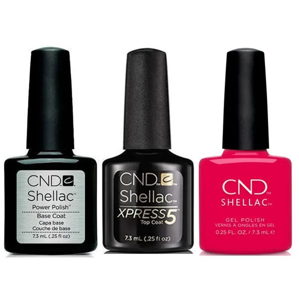 CND - Shellac Xpress5 Combo - Base, Top & Sangria at Sunset (0.25 oz)