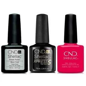 CND - Shellac Xpress5 Combo - Base, Top & Sangria at Sunset (0.25 oz)