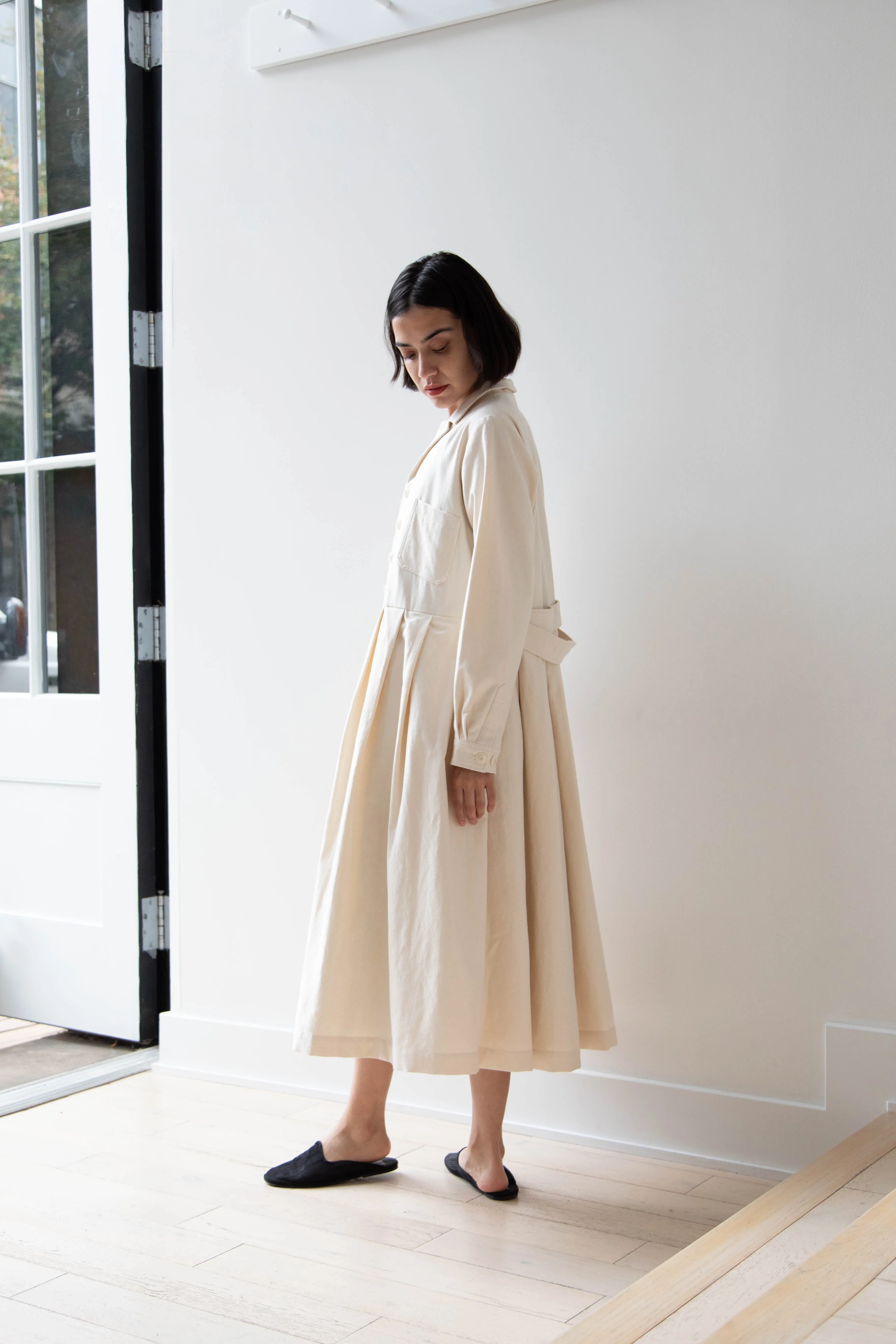 École De Curiosités | Dina Coat Dress in Ivory