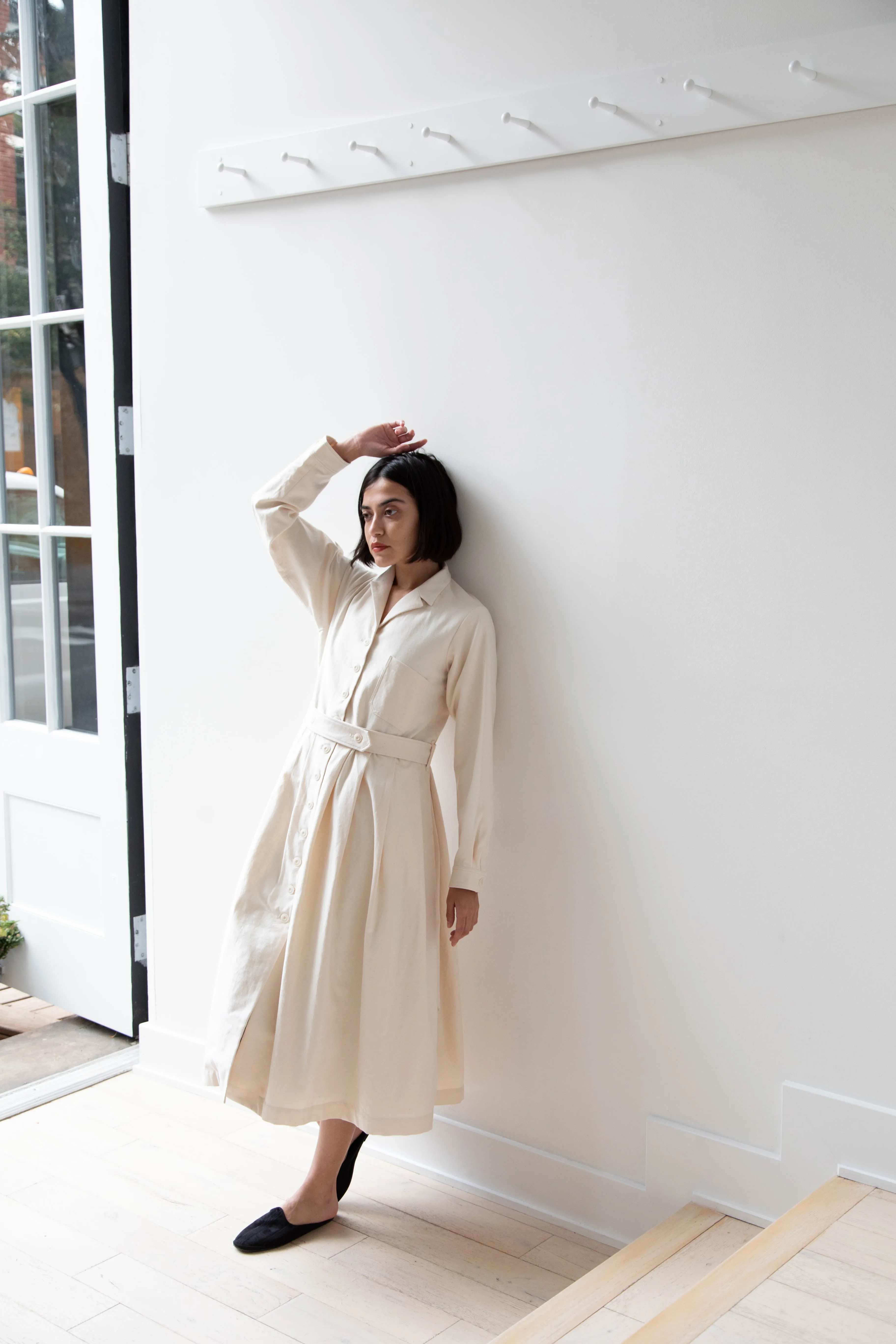 École De Curiosités | Dina Coat Dress in Ivory