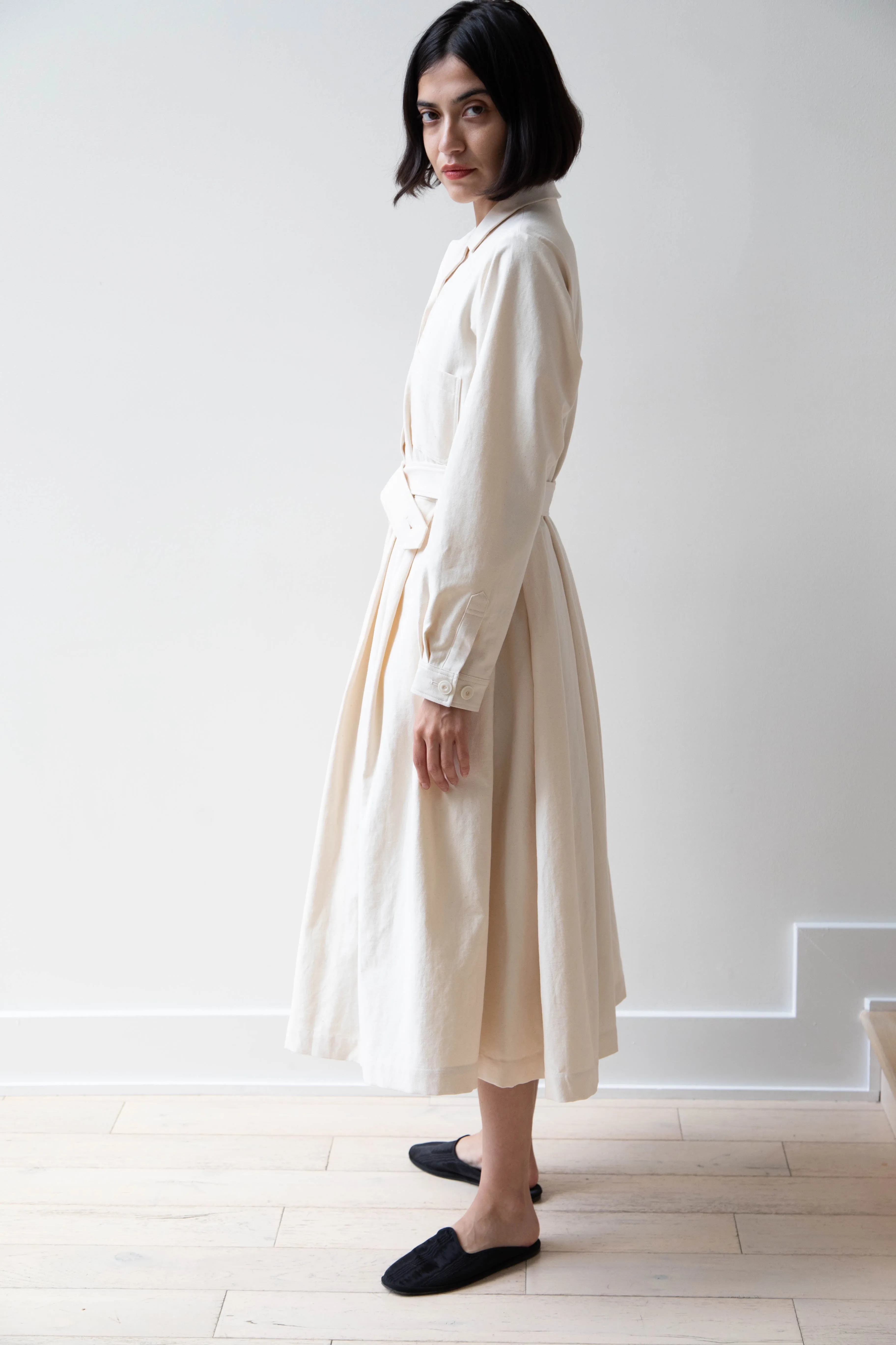 École De Curiosités | Dina Coat Dress in Ivory