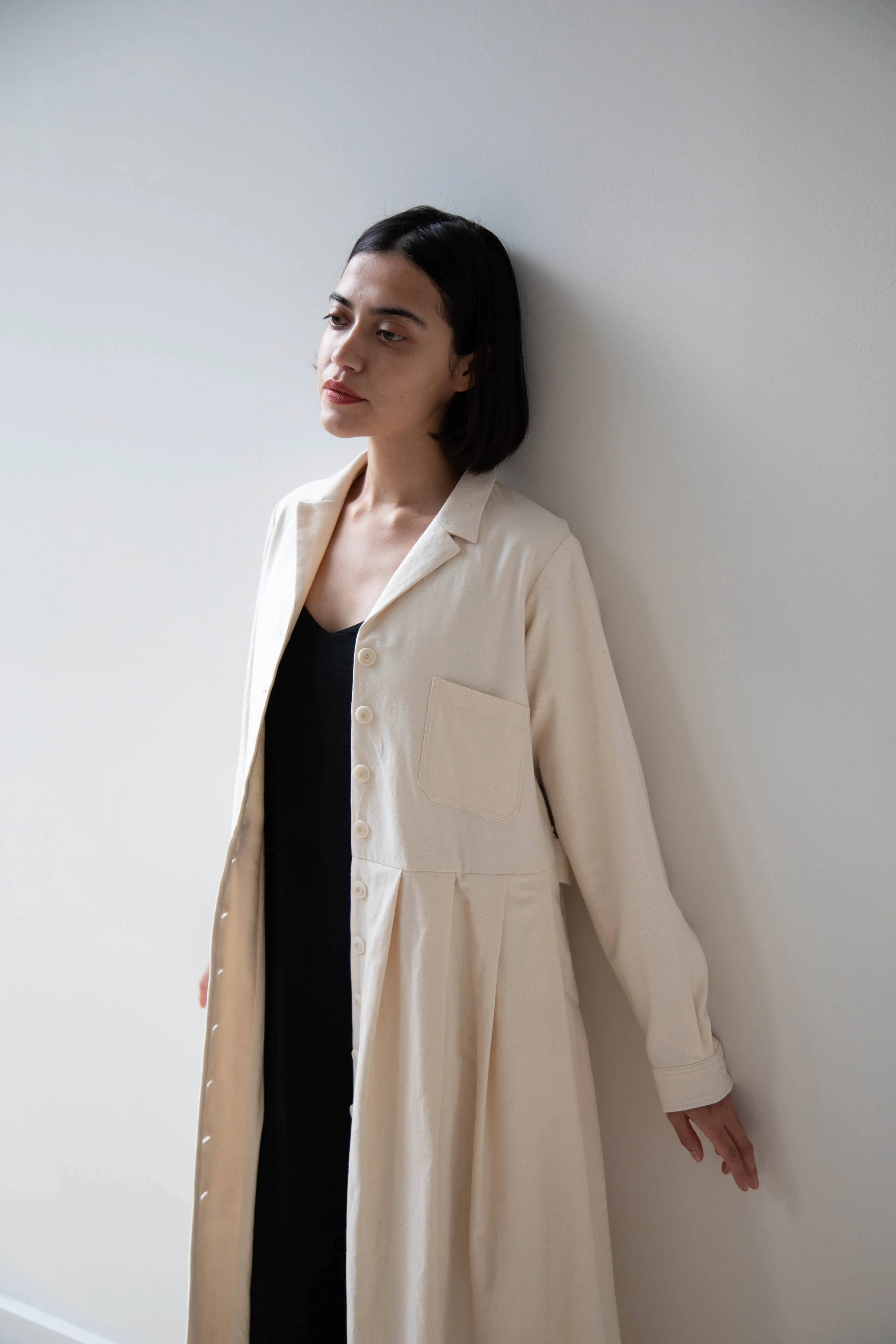 École De Curiosités | Dina Coat Dress in Ivory