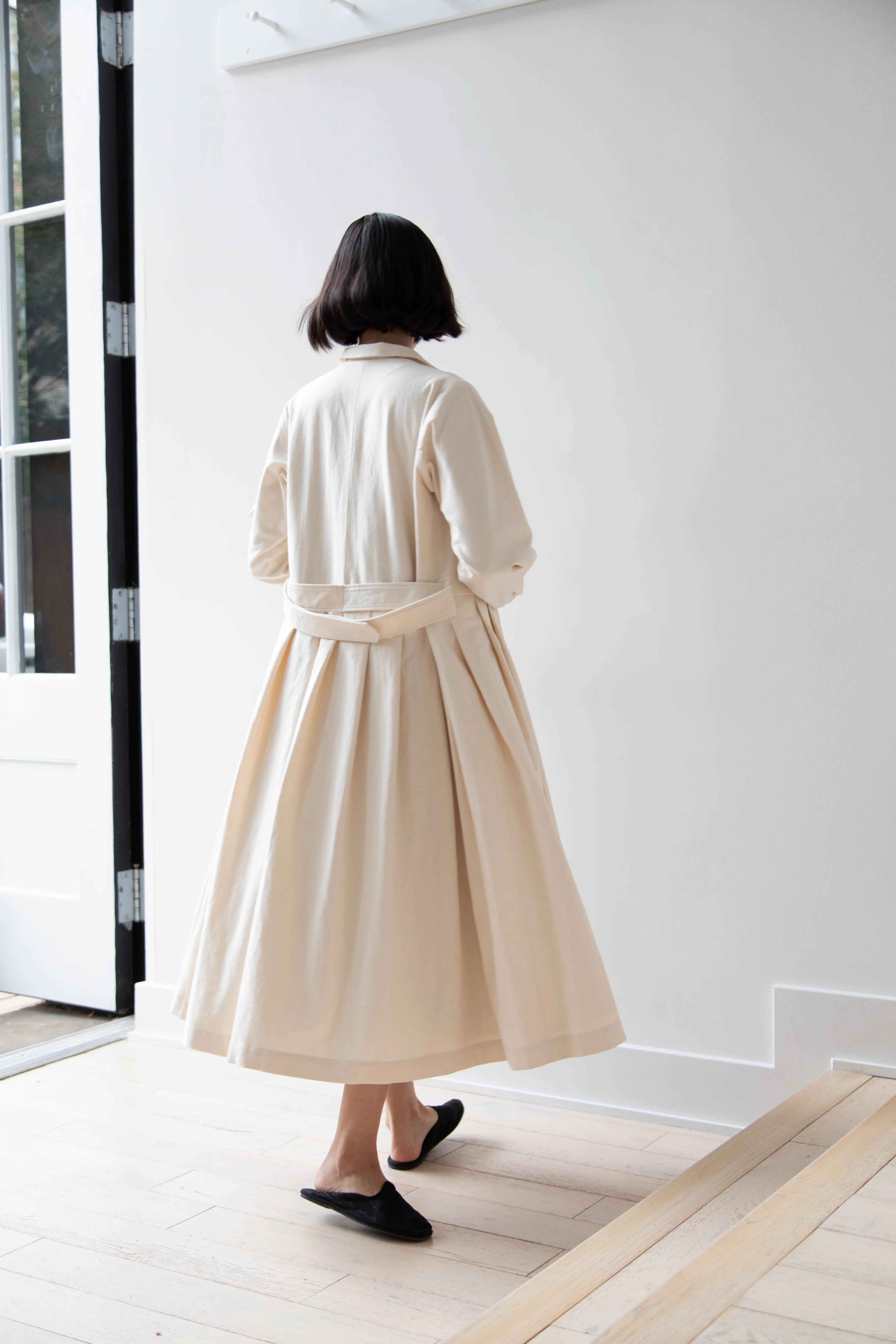 École De Curiosités | Dina Coat Dress in Ivory