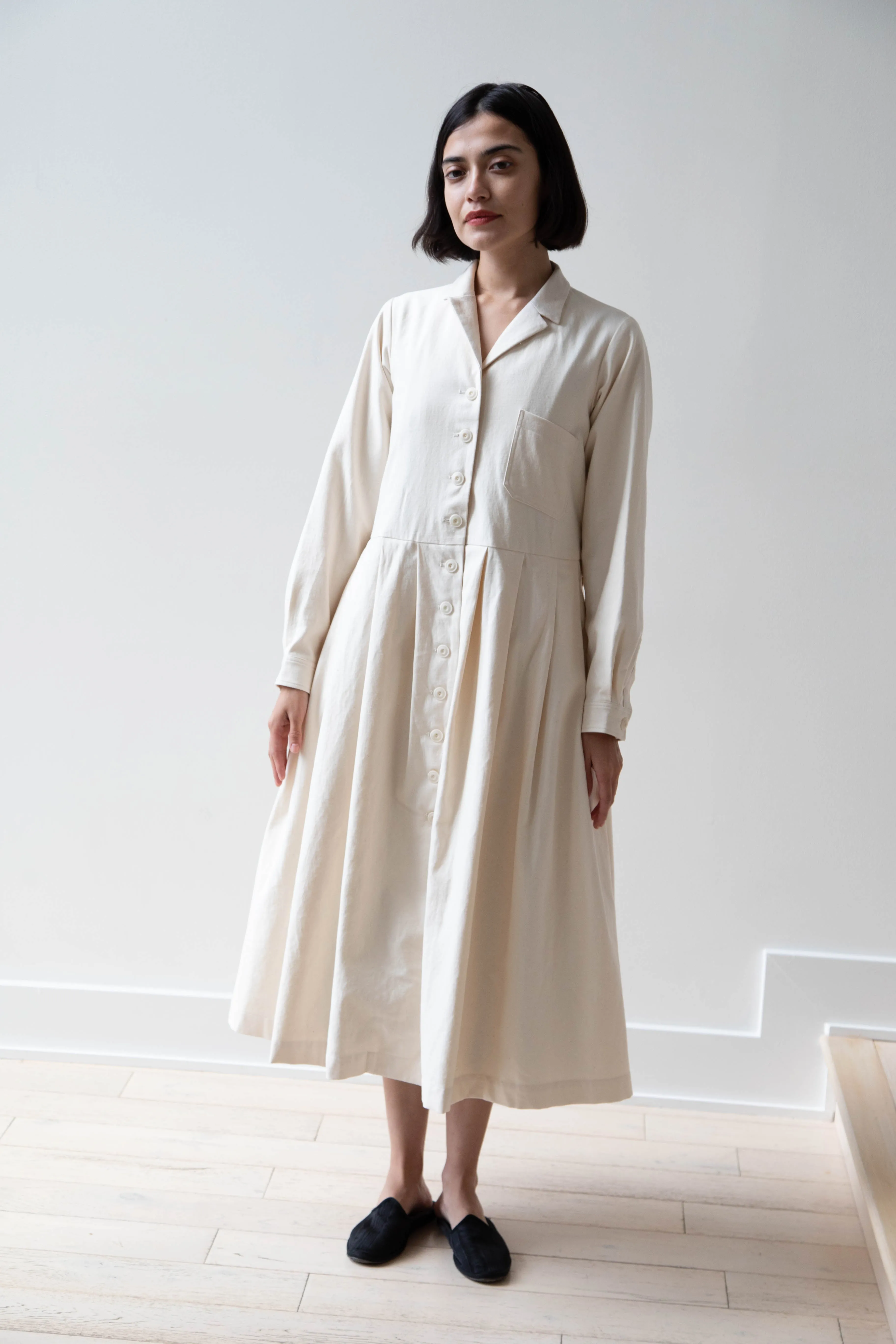 École De Curiosités | Dina Coat Dress in Ivory
