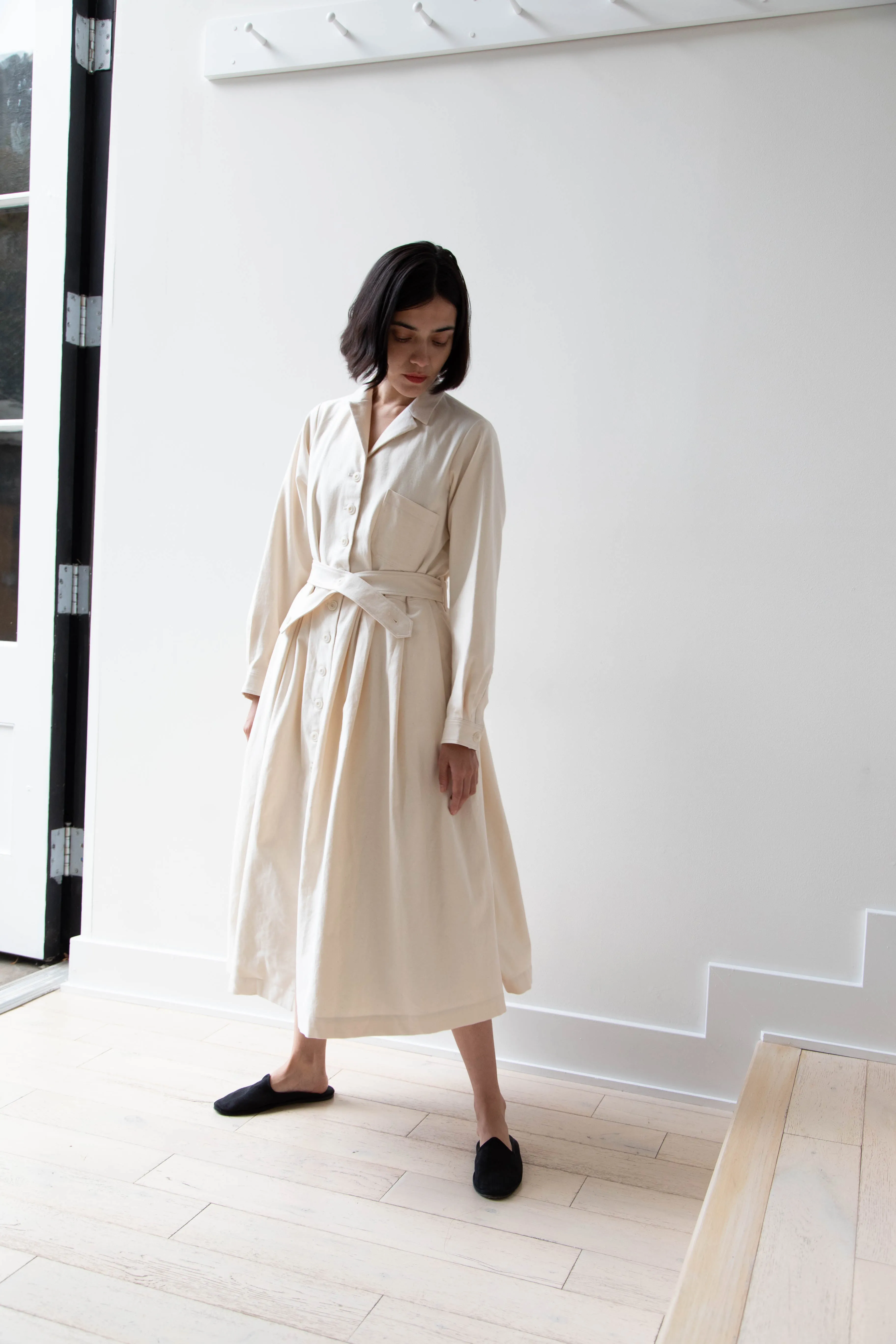 École De Curiosités | Dina Coat Dress in Ivory