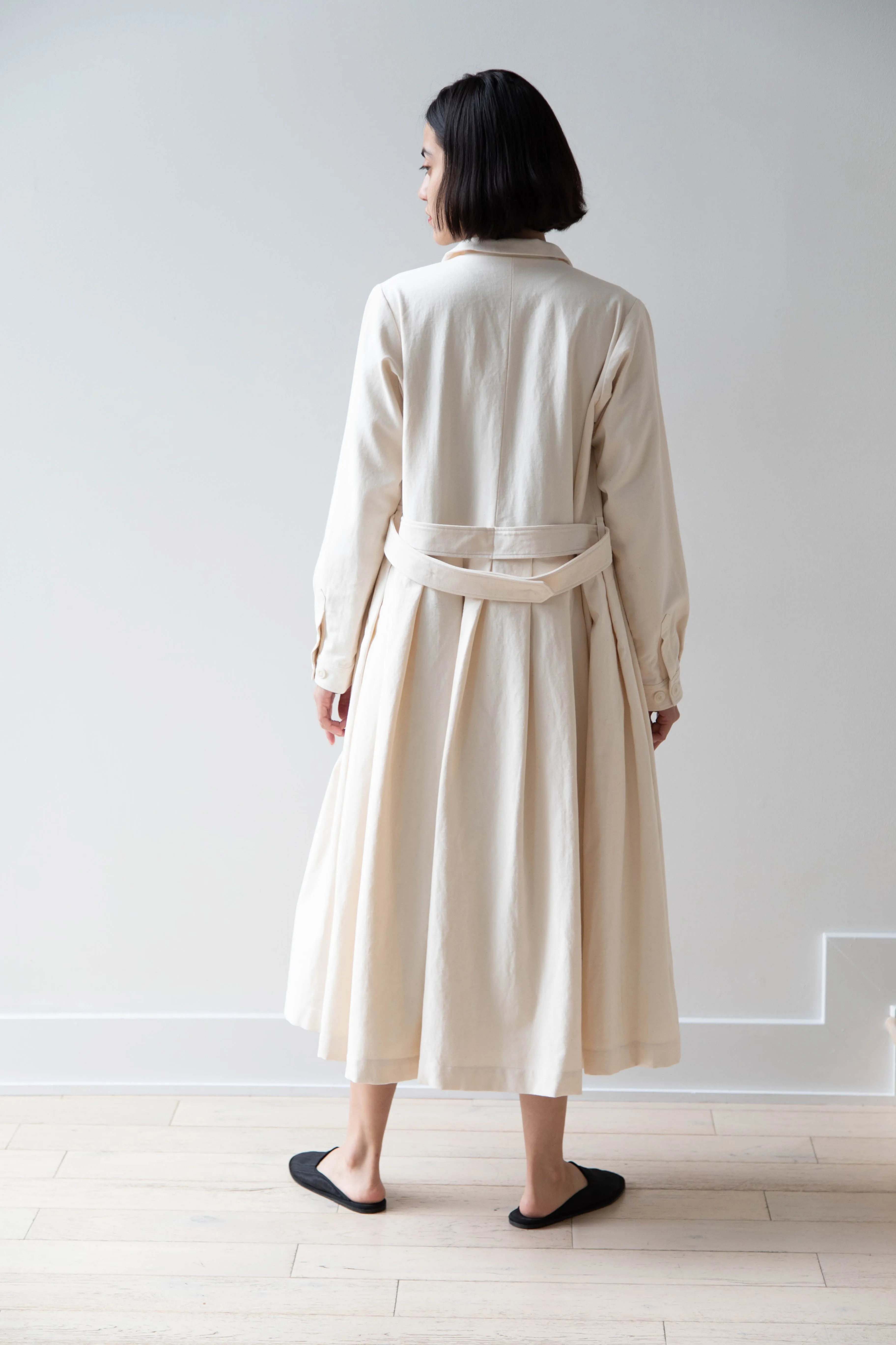 École De Curiosités | Dina Coat Dress in Ivory