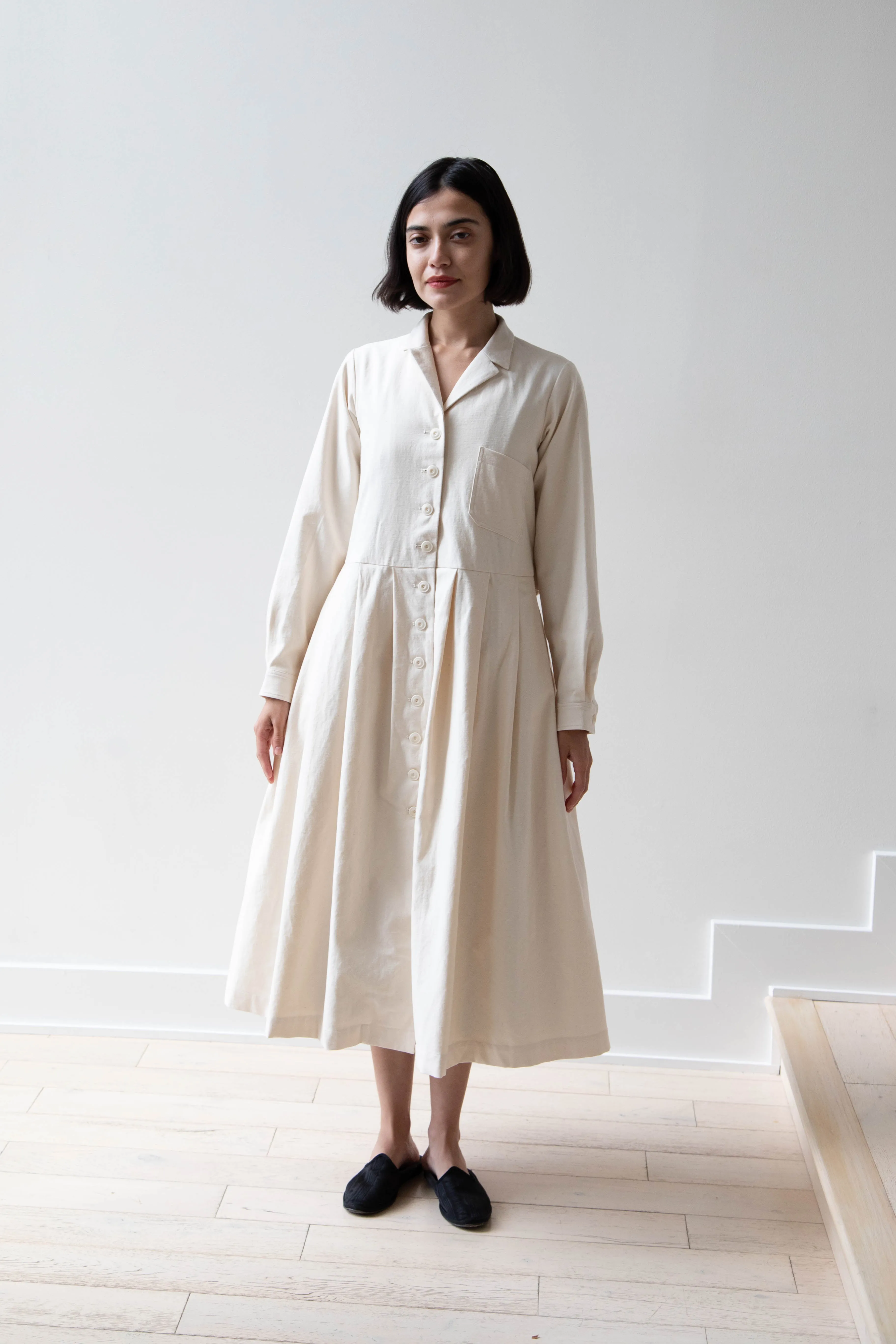 École De Curiosités | Dina Coat Dress in Ivory