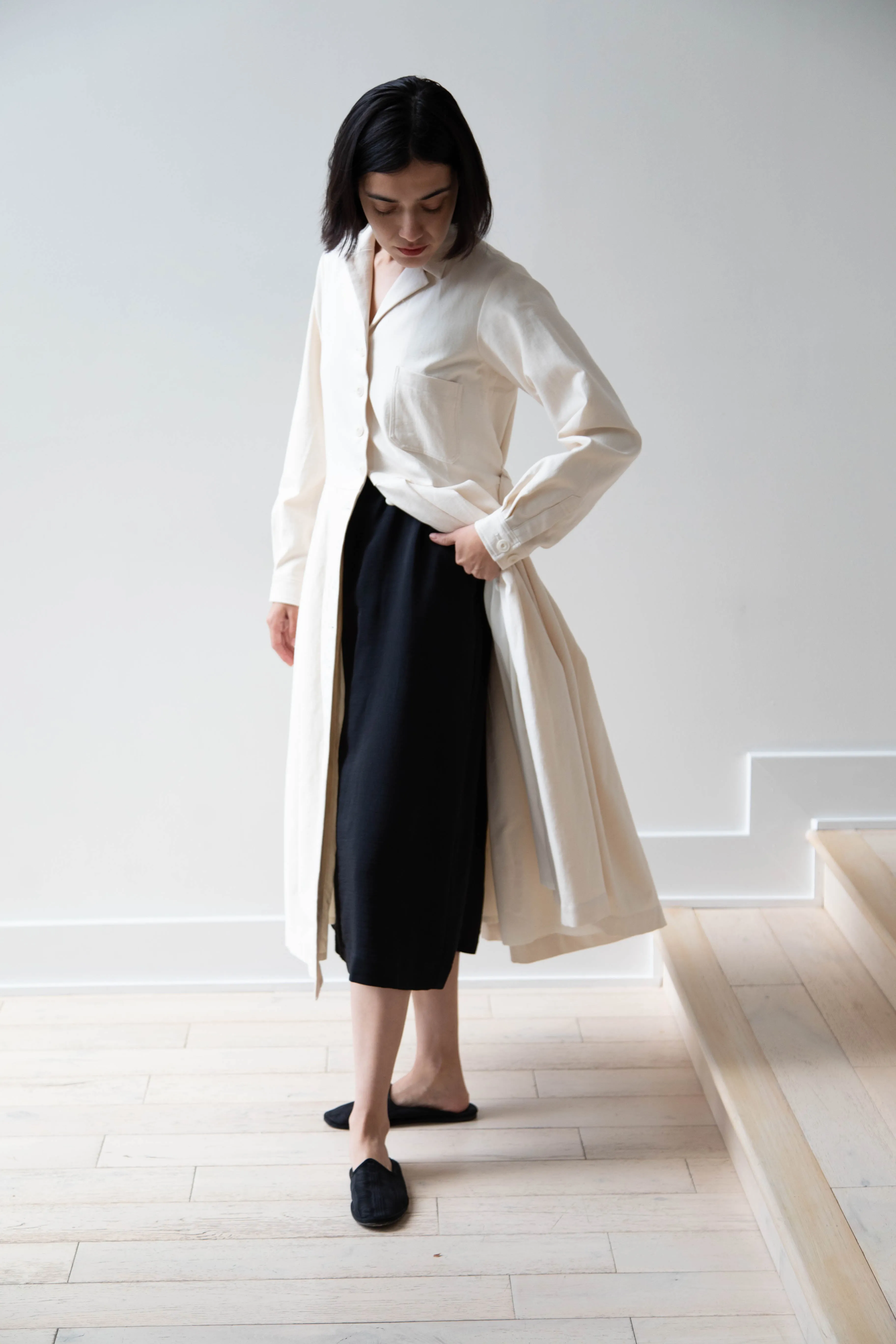 École De Curiosités | Dina Coat Dress in Ivory