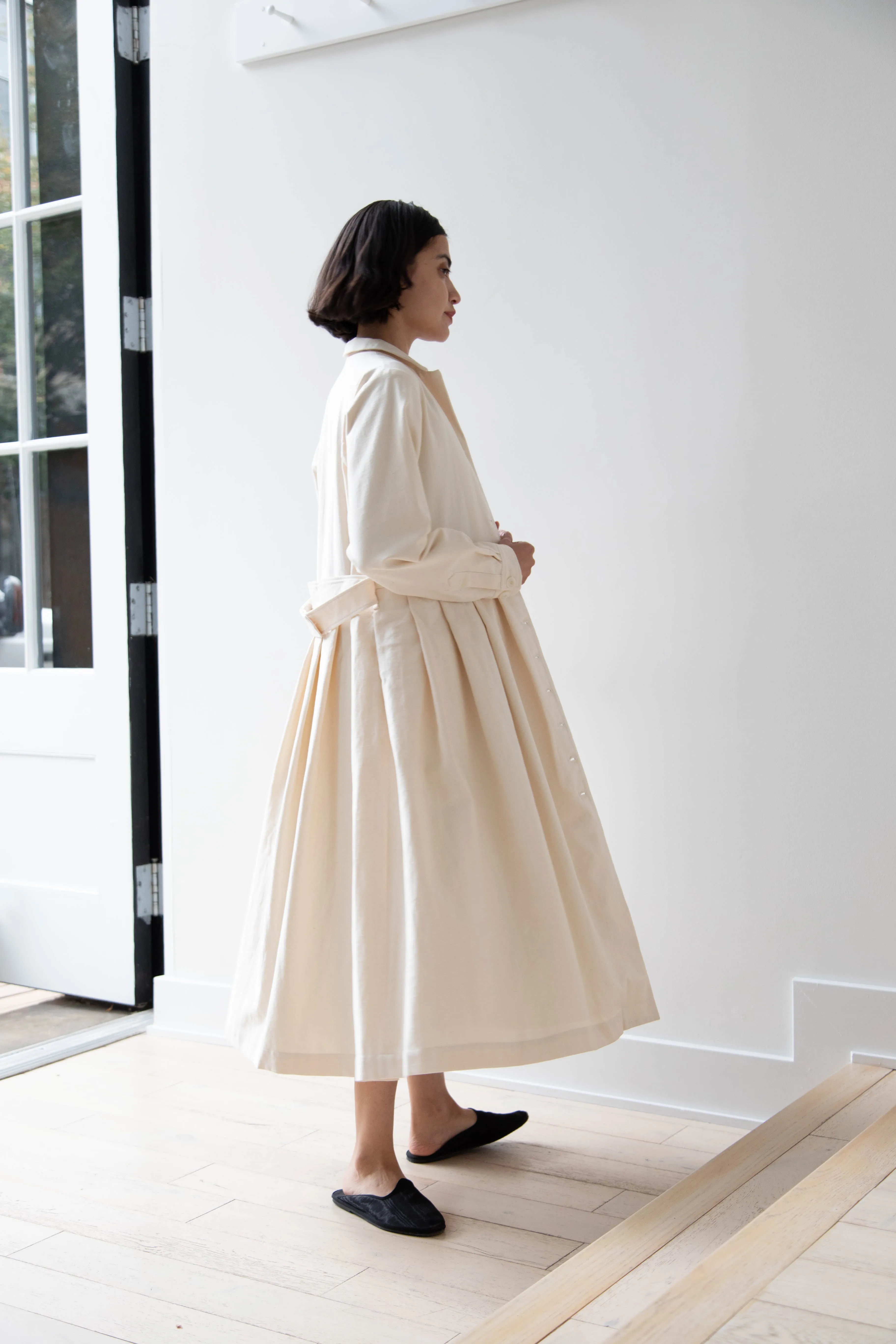 École De Curiosités | Dina Coat Dress in Ivory