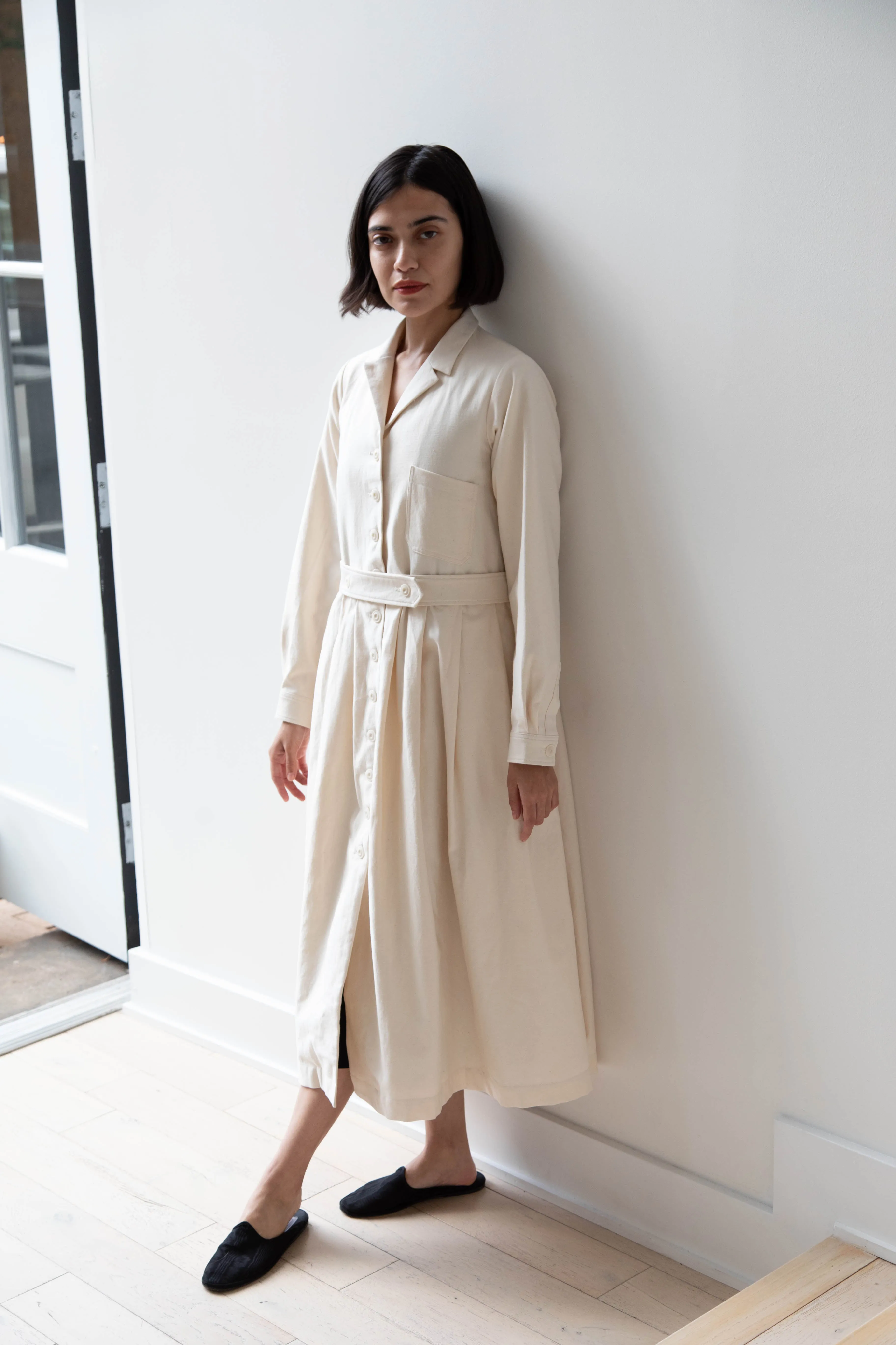 École De Curiosités | Dina Coat Dress in Ivory