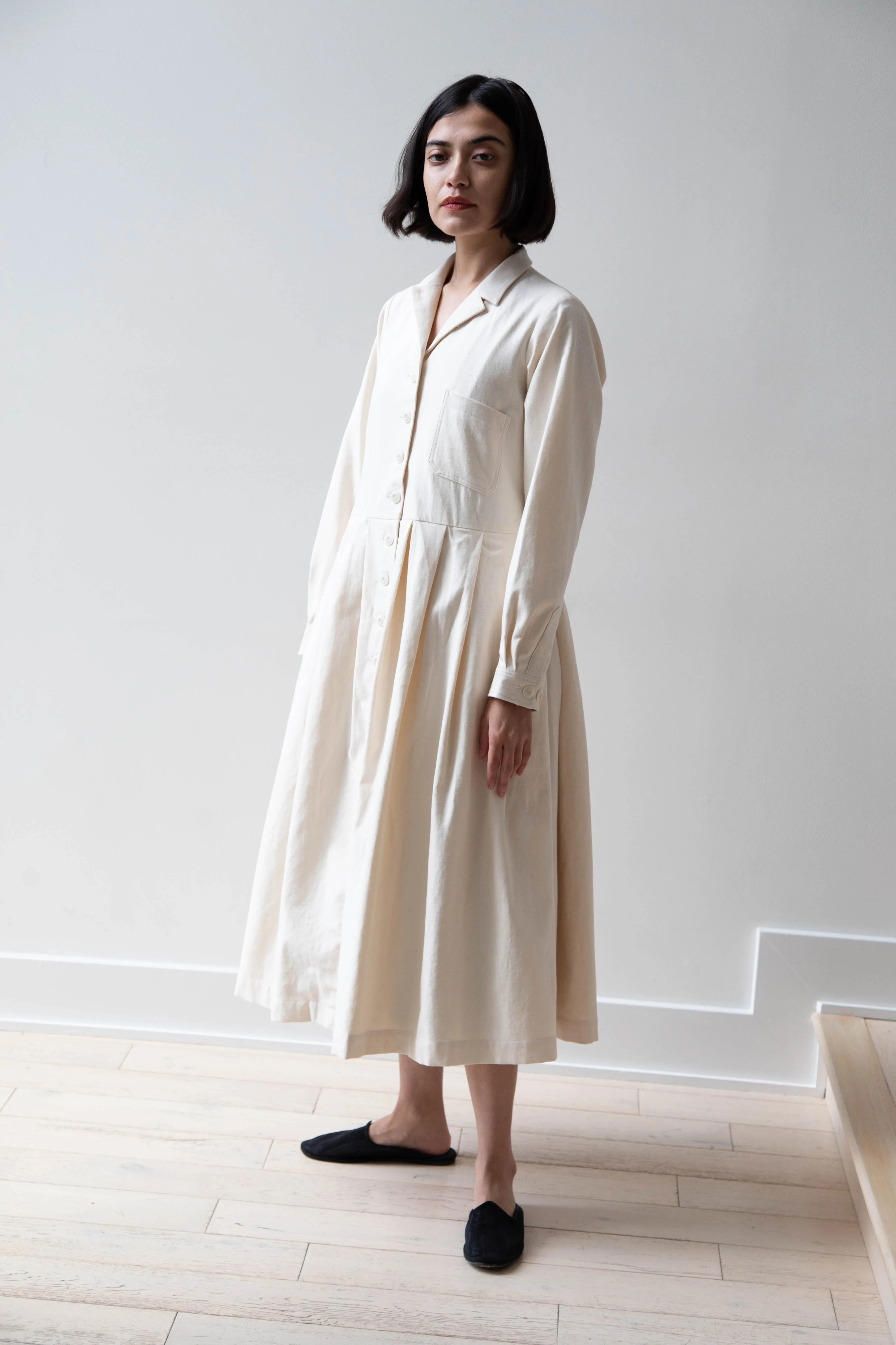 École De Curiosités | Dina Coat Dress in Ivory