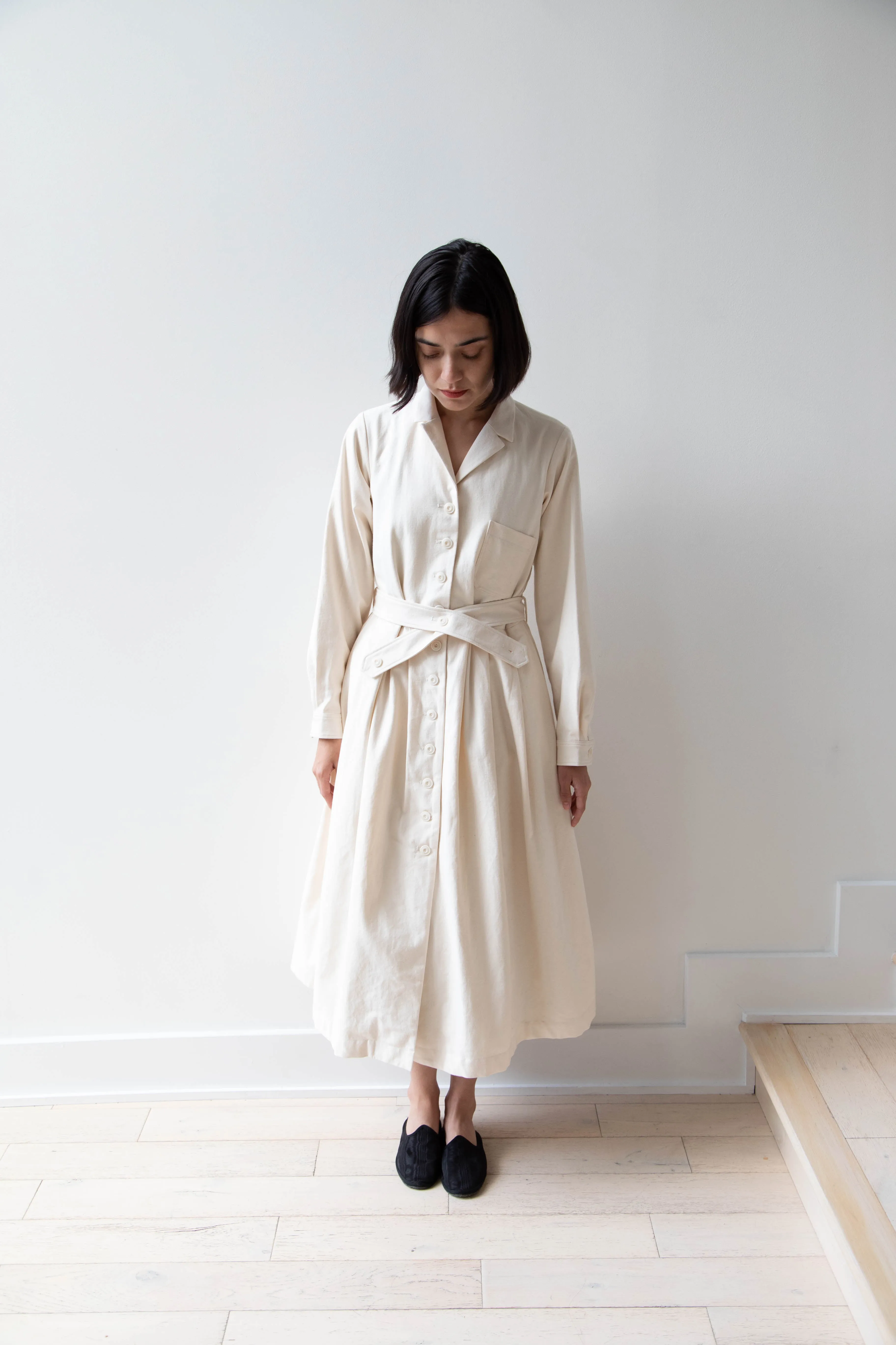 École De Curiosités | Dina Coat Dress in Ivory